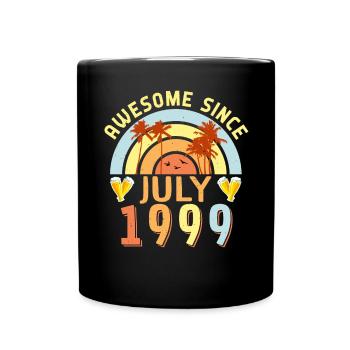 Geburtstagsgruss Juli 1999 - Tasse einfarbig - Schwarz - Vorne