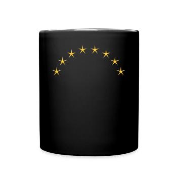 Conception de l’arche d’étoile dorée - Mug uni - noir - Devant
