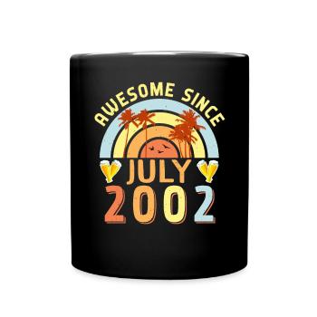 20tes Lebensjahr Im Juli 2002 - Tasse einfarbig - Schwarz - Vorne