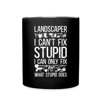 Landscaper Landscaping Landscape - Tasse einfarbig - Schwarz - Vorne