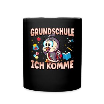 Grundschule Ich Komme Ein Schulkind Einschulung - Tasse einfarbig - Schwarz - Vorne