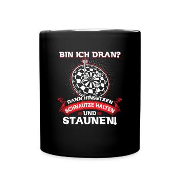 Est-ce mon tour de m’asseoir museau Hold étonnement - Mug uni - noir - Devant