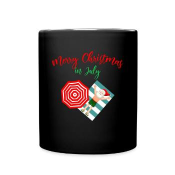 Christmas In July Santa Claus Christmas July - Full Colour Mug - black - Front