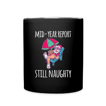 Rapport semestriel Toujours coquin Père Noël - Mug uni - noir - Devant
