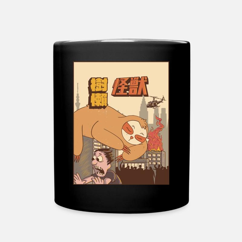 Kaiju Faultier Japanisches Monster Geschenk - Tasse einfarbig - Schwarz