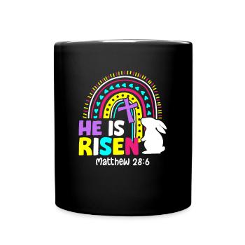 Il est ressuscité Matthieu 28:6 Jésus-Christ Résurrection - Mug uni - noir - Devant
