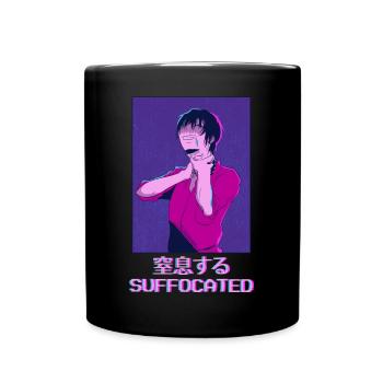 Emo Anime Boy Vaporwave Esthétiquement étouffé Ge - Mug uni - noir - Devant