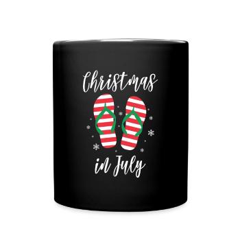 Christmas In July Flip Flops Geschenk - Tasse einfarbig - Schwarz - Vorne