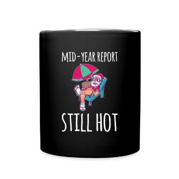 Rapport semestriel Toujours chaud Père Noël - Mug uni - noir - Devant
