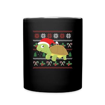 Ho Ho Ho Turtles Gift Christmas - Full Colour Mug - black - Front