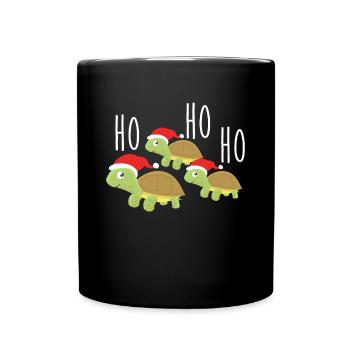 Ho Ho Ho Turtles Gift Christmas - Full Colour Mug - black - Front