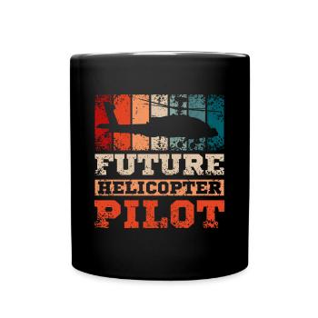 Futur pilote hélicoper - Mug uni - noir - Devant