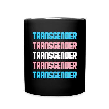 Transgender Flag Trans Pride LGBTQ - Full Colour Mug - black - Front