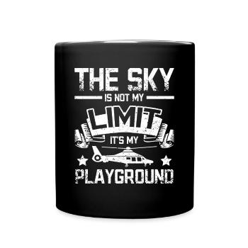 Le ciel est mon pilote d’hélicoptère au sol - Mug uni - noir - Devant