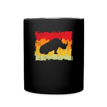 Rhino Rétro - Mug uni - noir - Devant
