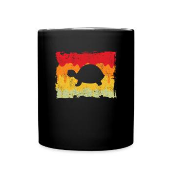 Turtle Retro - Full Colour Mug - black - Front