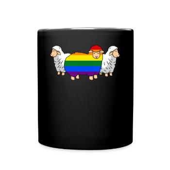 famille de moutons arc-en-ciel LGBT Gay Pride Lgbtq - Mug uni - noir - Devant