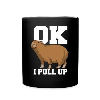 Ok, I pull up Capybara gift - Full Colour Mug - black - Front