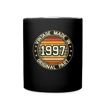 Vintage Made In 1997 Original Part Birthday 1997 - Full Colour Mug - black - Front