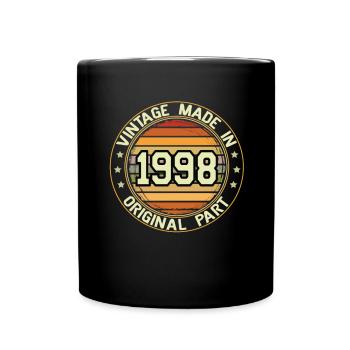 Vintage Made In 1998 Original Part Birthday 1998 - Full Colour Mug - black - Front