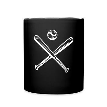Baseballspiel Baseball spielt Baseball-Spieler - Tasse einfarbig - Schwarz - Vorne