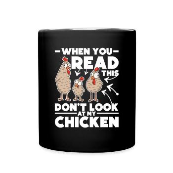 Chicken Farmer Chicken - Full Colour Mug - black - Front