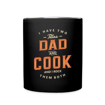 Papa et cuisinier Drôle Titre du poste Profession Anniversaire - Mug uni - noir - Devant