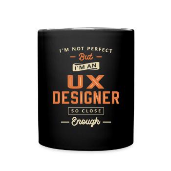 UX Designer Lustige Berufsbezeichnung Beruf - Tasse einfarbig - Schwarz - Vorne