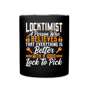 Locktimist Lock Picking | Lock Picker - Tasse einfarbig - Schwarz - Vorne