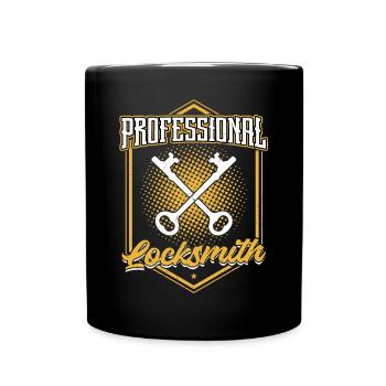 Serrurerie professionnelle | Cueillette de serrure - Mug uni - noir - Devant