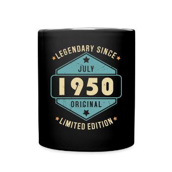 Juillet 1950 Vintage Retro Anniversaire - Mug uni - noir - Devant