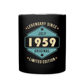 Juillet 1959 Vintage Retro Anniversaire - Mug uni - noir - Devant
