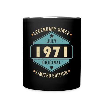Juillet 1971 Vintage Retro Anniversaire - Mug uni - noir - Devant