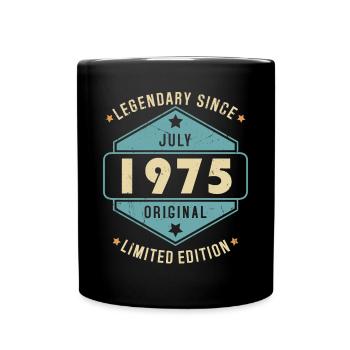 July 1975 Vintage Retro Birthday - Full Colour Mug - black - Front