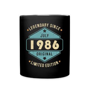 Juillet 1986 Vintage Retro Anniversaire - Mug uni - noir - Devant