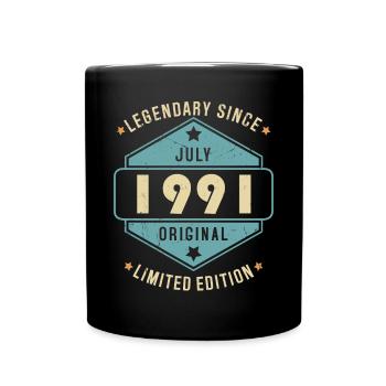 Juillet 1991 Vintage Retro Anniversaire - Mug uni - noir - Devant