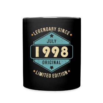 Juillet 1998 Vintage Retro Anniversaire - Mug uni - noir - Devant