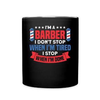 Barbier Coiffeur Salon Coiffeur - Mug uni - noir - Devant