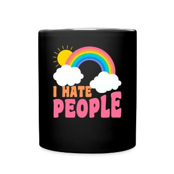 I Hate People Introvert People - Full Colour Mug - black - Front