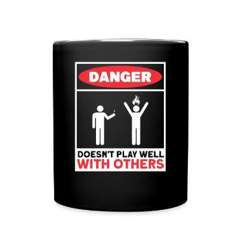 Antisocial Introvert Hate People - Full Colour Mug - black - Front
