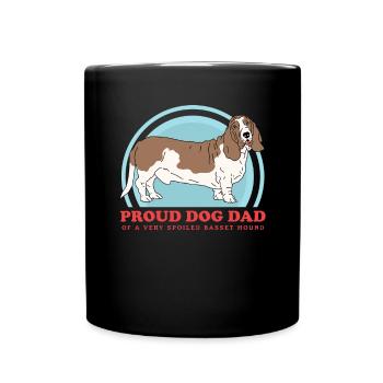Basset Hound Papa Propriétaire Chien Propriétaire Cadeau - Mug uni - noir - Devant