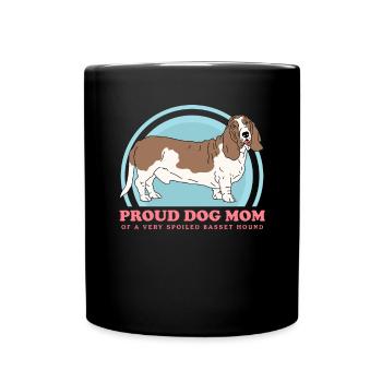 Basset Hound Maman Maîtresse Chien Propriétaire Cadeau - Mug uni - noir - Devant