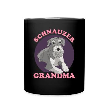 Schnauzer Grand-mère Propriétaire de chien Maîtresse Cadeau - Mug uni - noir - Devant