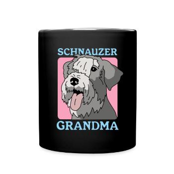 Schnauzer Grand-mère Maîtresse Chien Propriétaire Cadeau - Mug uni - noir - Devant