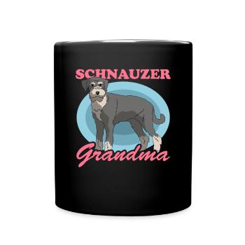 Schnauzer Grand-mère Chien Propriétaire de chien Cadeau - Mug uni - noir - Devant