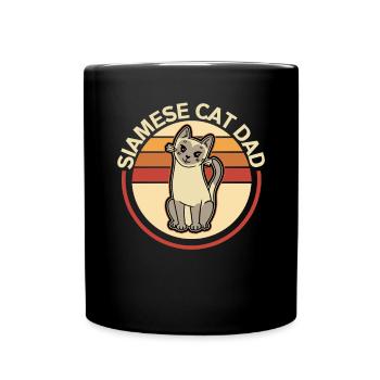 Siamese Cat Dad Cat Dad Cat Owner Gift - Full Colour Mug - black - Front