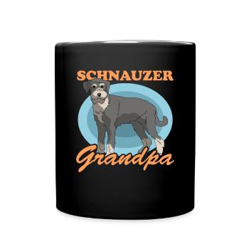 Schnauzer Grand-père Chien Propriétaire de chien Cadeau - Mug uni - noir - Devant