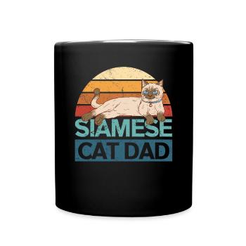 Siamese Cat Cat | Cat Owner Gift - Full Colour Mug - black - Front