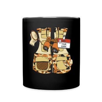 Tour Guide Funny Vest - Tasse einfarbig - Schwarz - Vorne