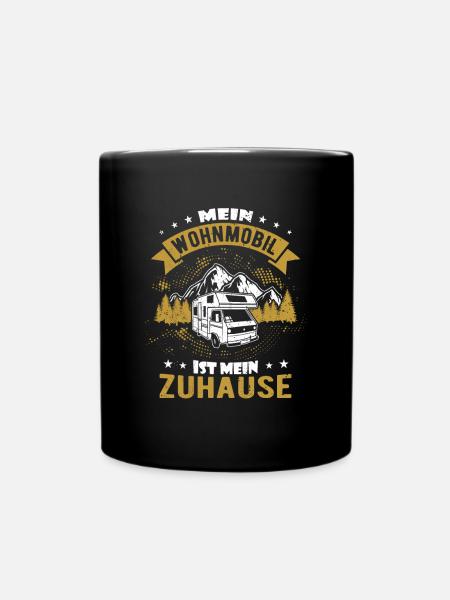 Wohnmobil - Tasse einfarbig - Schwarz